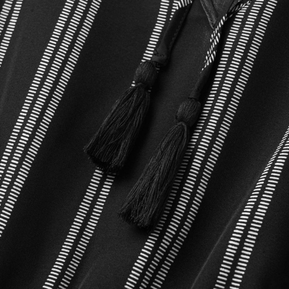 BloomChic Plus Size XL Striped Patchwork Tassels Ties Shirred Dress - Picture 7 of 7